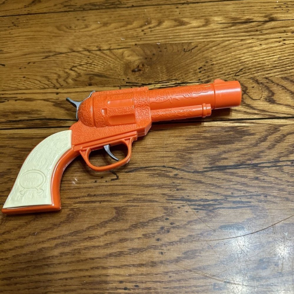 Legends Of The Wild West Cap Toy Gun Revolver Orange Plastic 2009